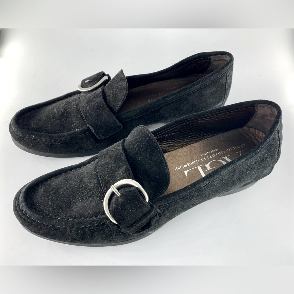 AGL Suede Loafer with Buckle